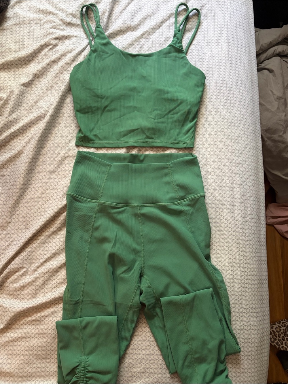 Women’s Green Double-Strap Cropped Tank - Brand